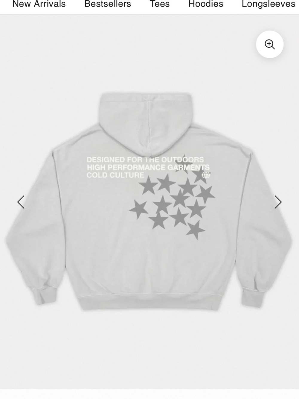 Cold Culture Light Gray Crewneck Hoodie with Star Graphic